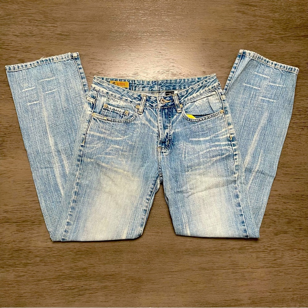 MENS Buffalo David Bitton Jeans X-Pert Driven Style Straight 28 Blue Faded Denim
